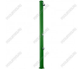 Душ солнечный AquaViva Jolly S 22л Green. Алюминиевый с мойкой для ног