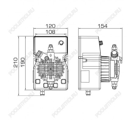 Насос дозир. мембранный DLX-MF/M 15 л/ч 04 бар PVDF